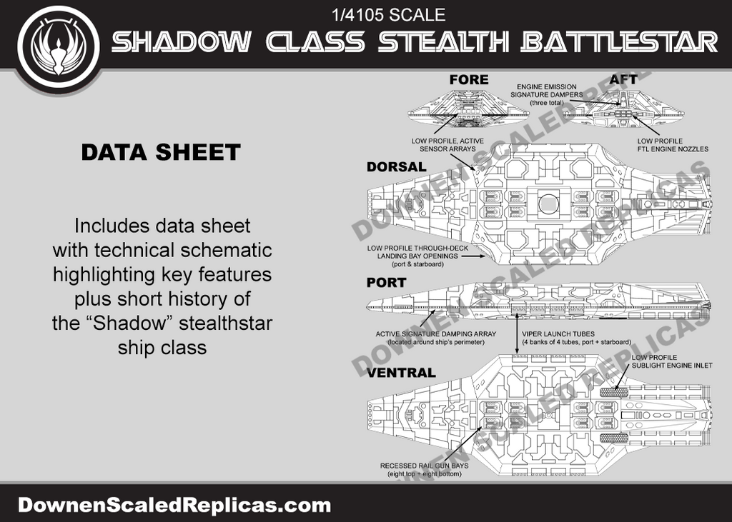 1/4105 Shadow Class Stealth Battlestar