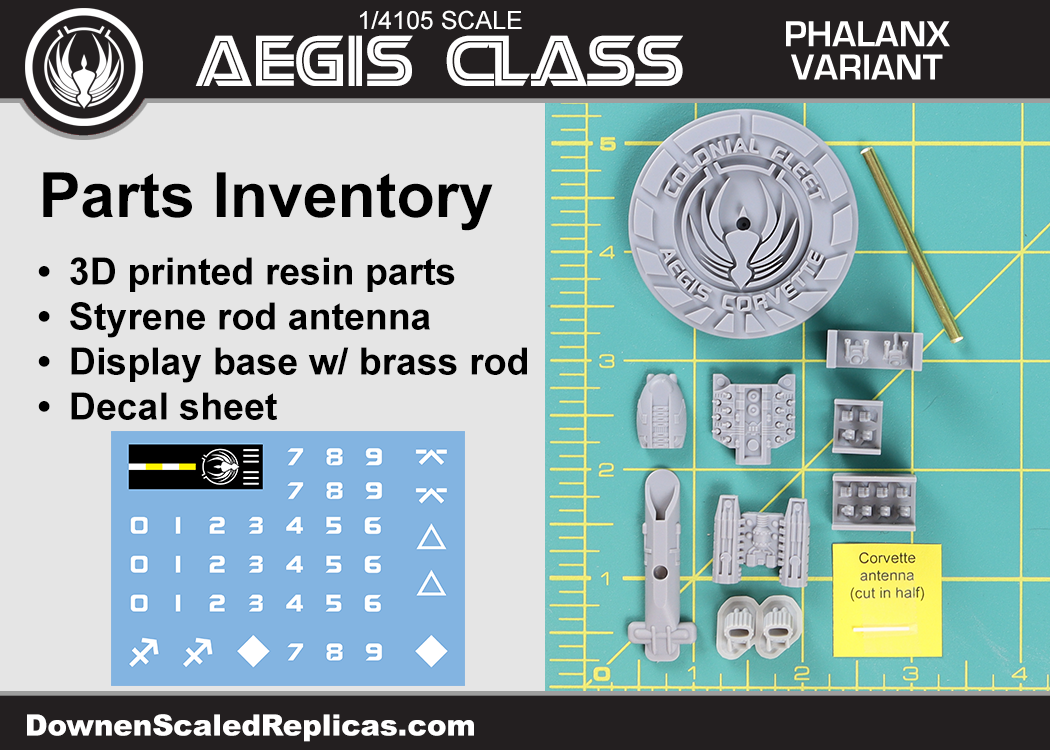 1/4105 Colonial Fleet Aegis Corvette – Phalanx
