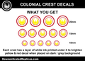 Colonial Crest Decal Set