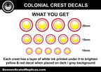Colonial Crest Decal Set