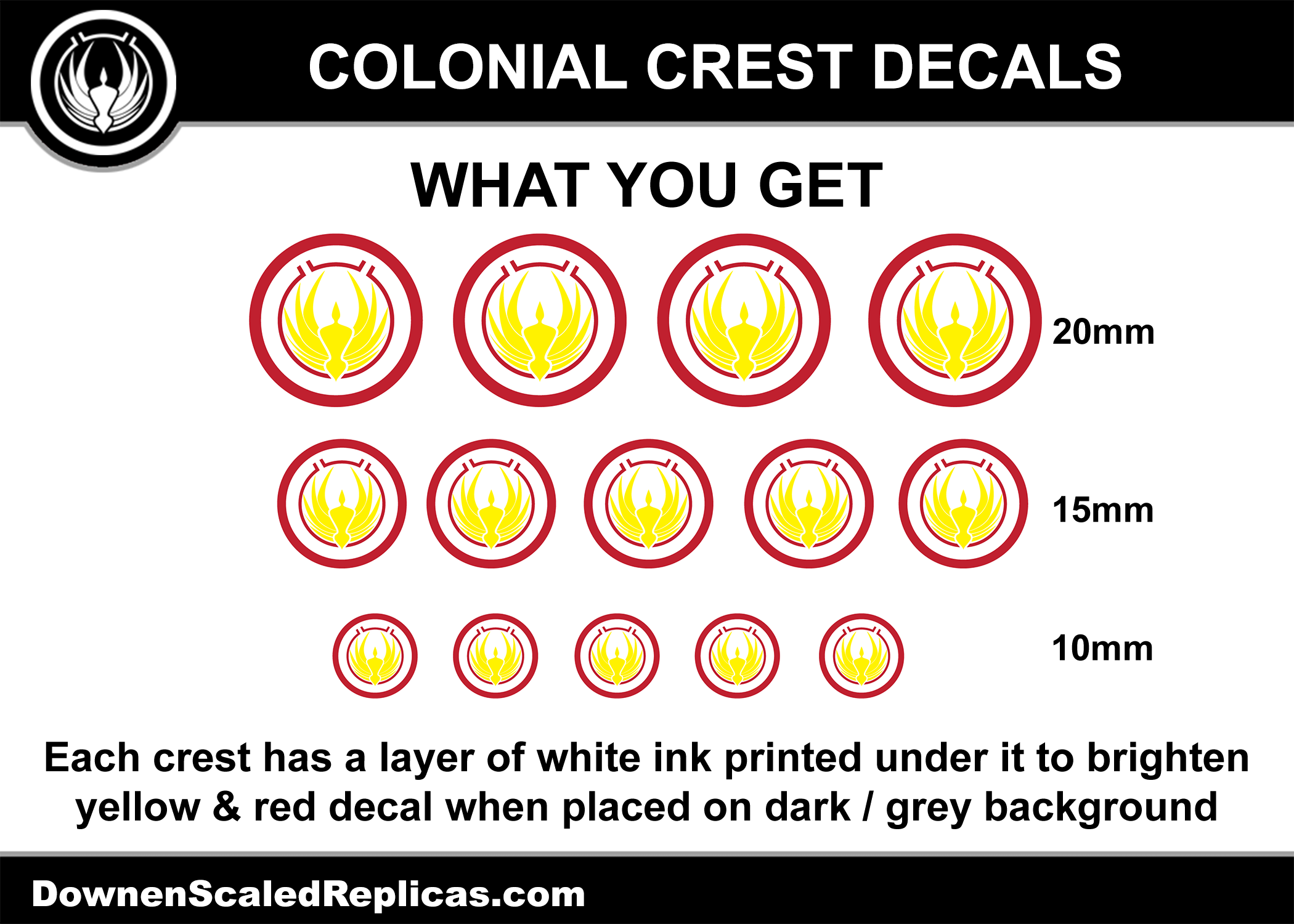 Colonial Crest Decal Set