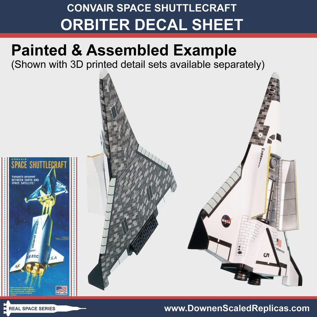 Convair Space Shuttlecraft Orbiter Decal Sheet