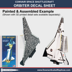 Convair Space Shuttlecraft Orbiter Decal Sheet