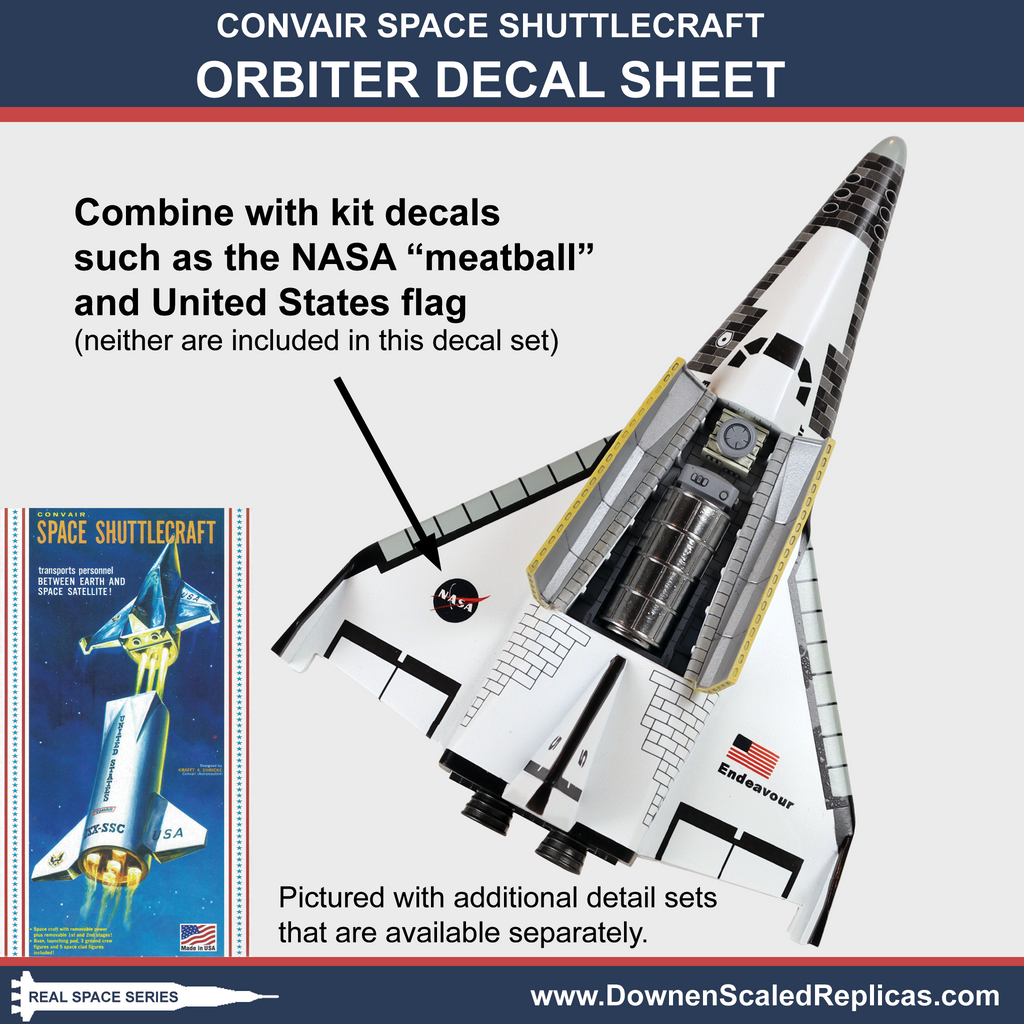 Convair Space Shuttlecraft Orbiter Decal Sheet