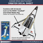 Convair Space Shuttlecraft Orbiter Decal Sheet
