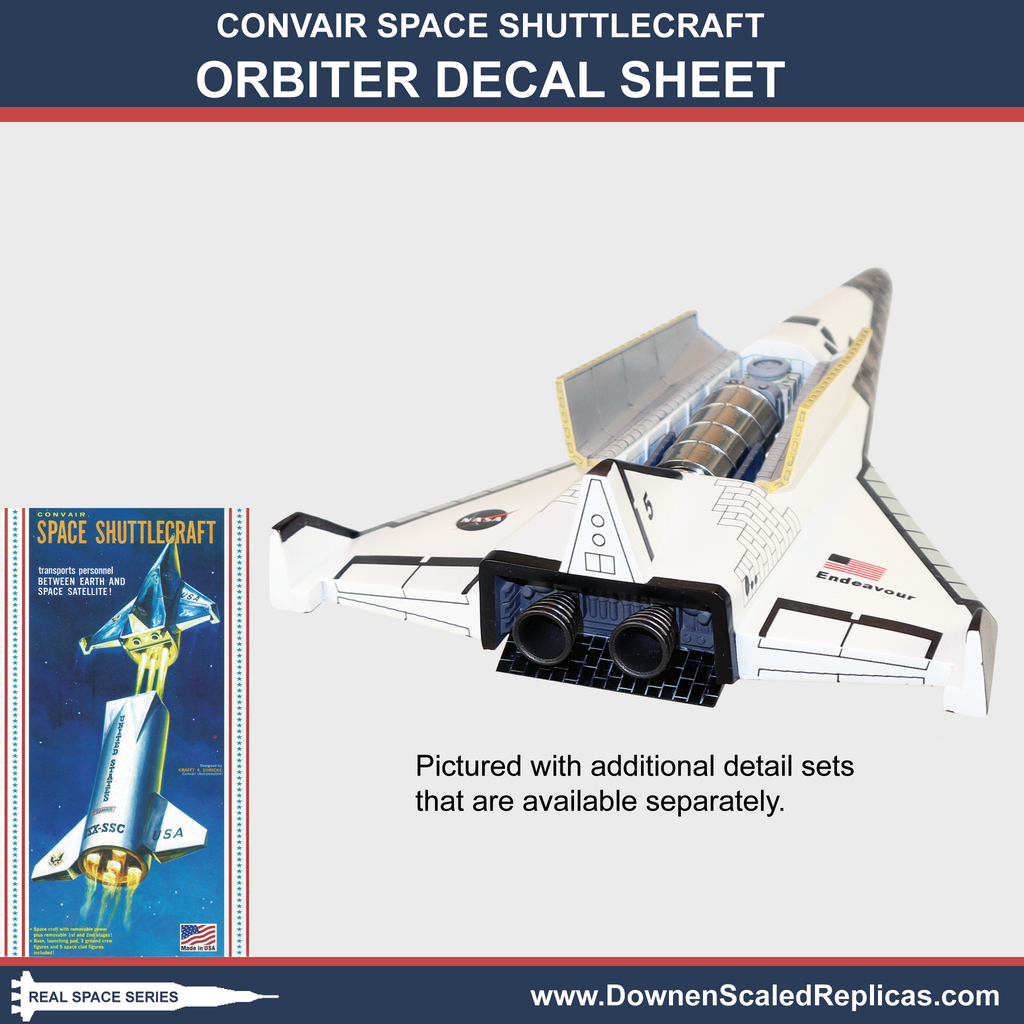 Convair Space Shuttlecraft Orbiter Decal Sheet