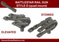 1/4105 Rail Guns - Style D Quad Mount