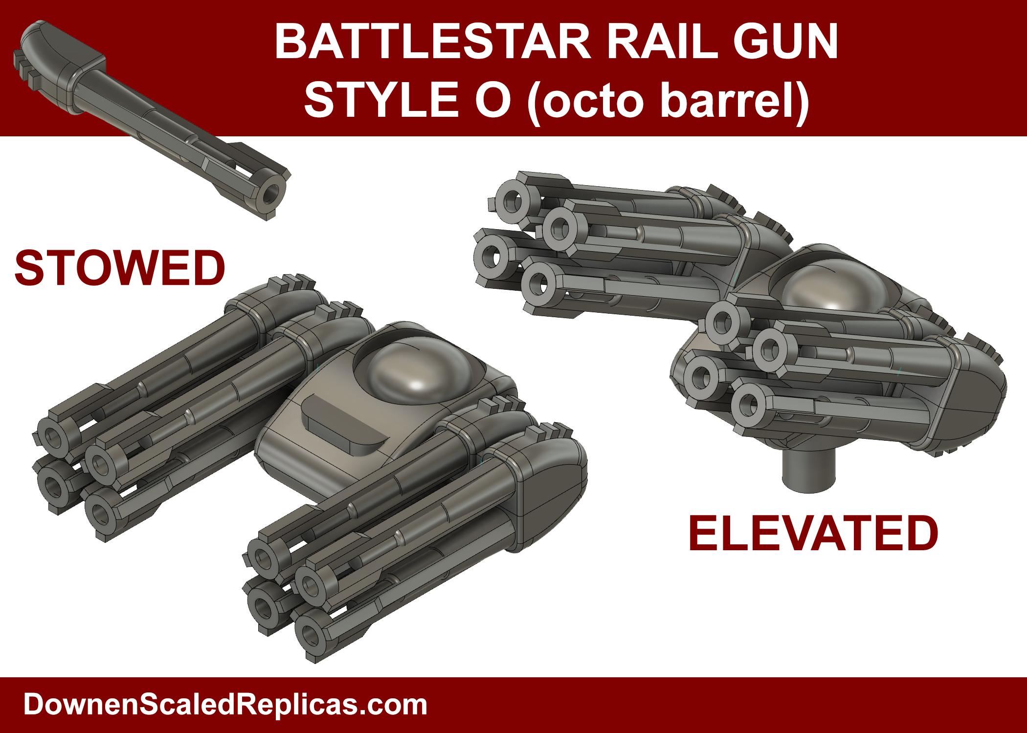 1/4105 Rail Guns - Style O Octo Mount