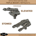 1/4105 Rail Guns - Style C Triple Mount