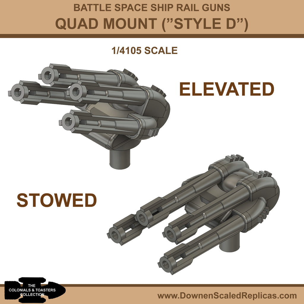 1/4105 Rail Guns - Style D Quad Mount