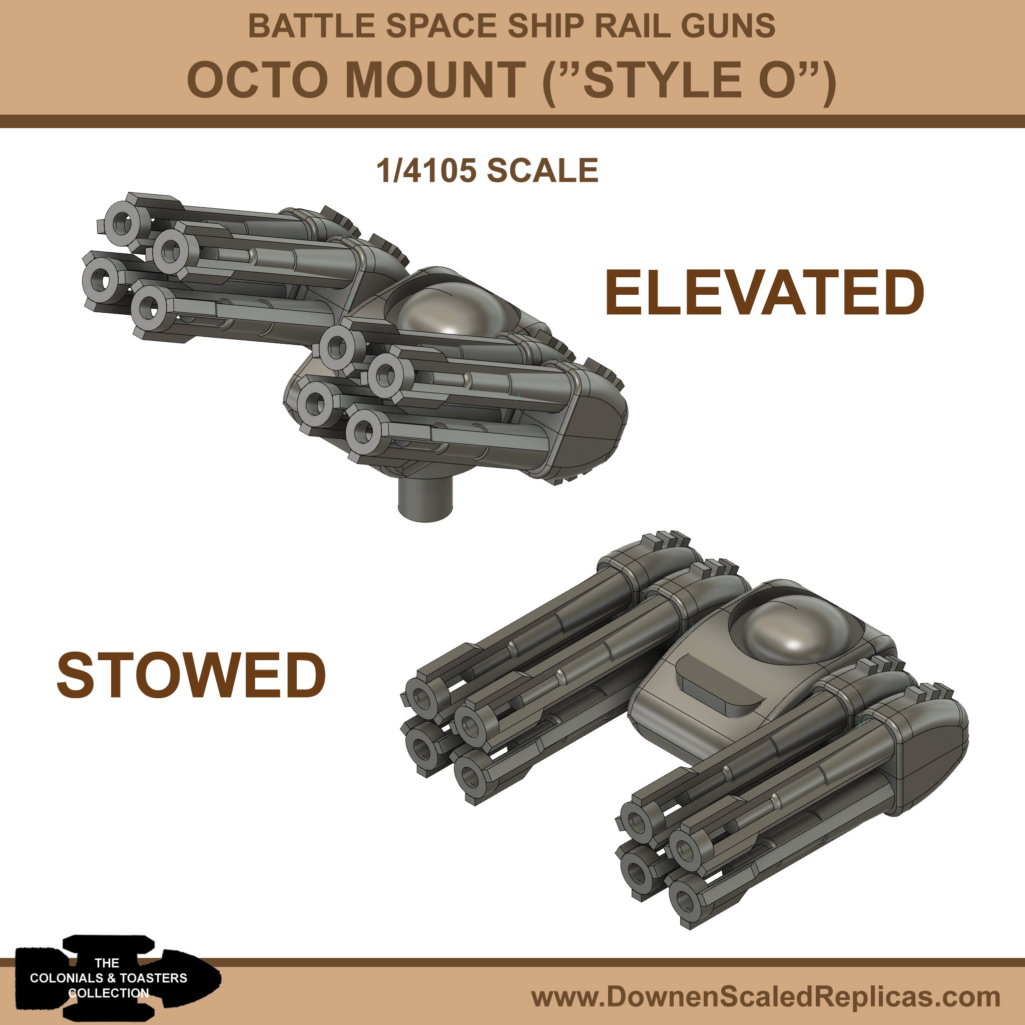 1/4105 Rail Guns - Style O Octo Mount