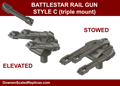 1/4105 Rail Guns - Style C Triple Mount